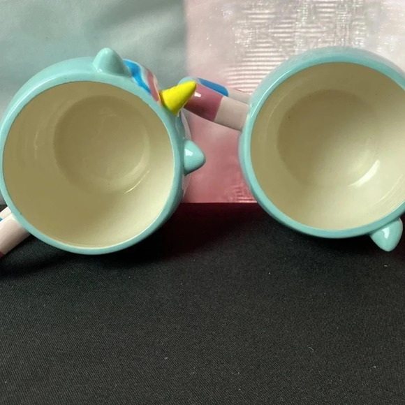 SET OF 2 WHIMSICAL UNICORN COFFEE/ TEA CUPS MEASURES APPROX 7”x 3”CLEAN … - Picture 6 of 9